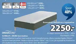 JYSK SUMELVI + MURU boxmadras tilbud