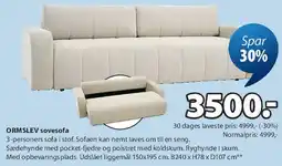 JYSK ORMSLEV sovesofa tilbud