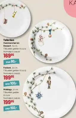 Kop & Kande Tallerken (Hammershøi Jul) tilbud