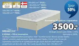 JYSK KVENNA + VOLA boxmadras tilbud