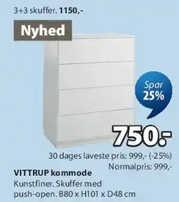 JYSK VITTRUP kommode tilbud