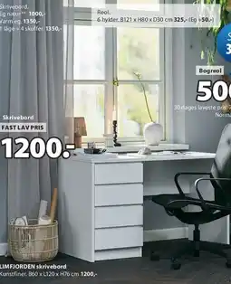 JYSK LIMFJORDEN skrivebord tilbud