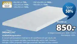 JYSK GURSKEN topmadras tilbud