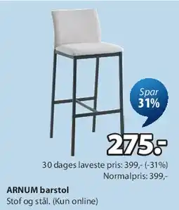 JYSK ARNUM barstol tilbud