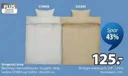 JYSK Sengetøj i krep (STINNE / SIGRID) tilbud