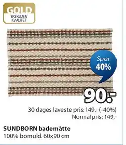 JYSK SUNDBORN bademåtte tilbud