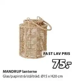 JYSK MANDRUP lanterne tilbud