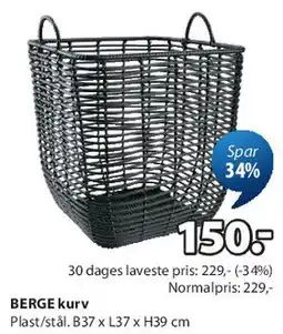 JYSK BERGE kurv tilbud