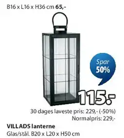 JYSK VILLADS lanterne tilbud