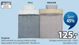 JYSK Sengetøj (ATLA / NIKOLINE) tilbud
