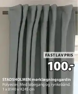 JYSK STADSHOLMEN mørklægningsgardin tilbud