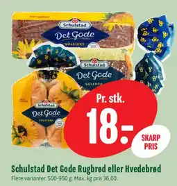 Min Købmand Schulstad Det Gode Rugbrød eller Hvedebrød tilbud