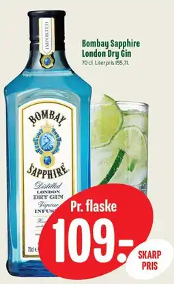 Min Købmand Bombay Sapphire London Dry Gin tilbud