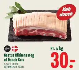 Min Købmand Gestus Ribbenssteg af Dansk Gris tilbud