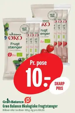Min Købmand Grøn Balance Økologiske Frugtstænger tilbud