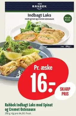 Min Købmand Rahbek Indbagt Laks med Spinat og Cremet Ostsauce tilbud