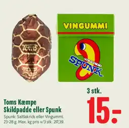 Min Købmand Toms Kæmpe Skildpadde eller Spunk tilbud