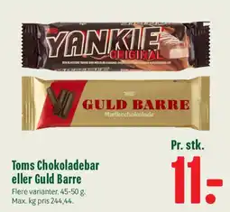 Min Købmand Toms Chokoladebar eller Guld Barre tilbud