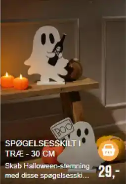 Harald Nyborg Spøgelsesskilt i træ tilbud
