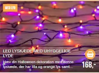 Led lyskæde med uhyggelige lyde