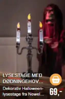 Harald Nyborg Nowel Lysestage med dødningehov tilbud