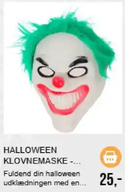 Harald Nyborg Halloween klovнемаске tilbud