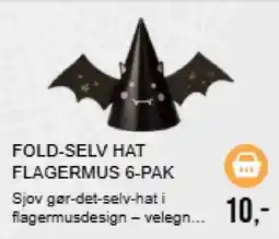 Harald Nyborg Fold-selv hat flagermus 6-pak tilbud