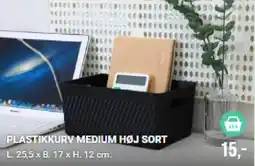 Harald Nyborg Plastikkurv medium høj sort tilbud