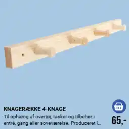 Harald Nyborg Knagerække 4-knage tilbud
