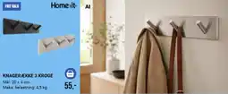 Harald Nyborg Homeit knagerække 3 kroge tilbud
