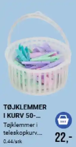 Harald Nyborg Tøjklemmer i kurv 50 tilbud