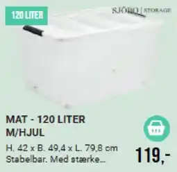 Harald Nyborg Sjöro storage mat - 120 liter tilbud
