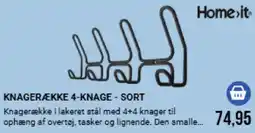 Harald Nyborg Home.it Knagerække 4-knage - sort tilbud