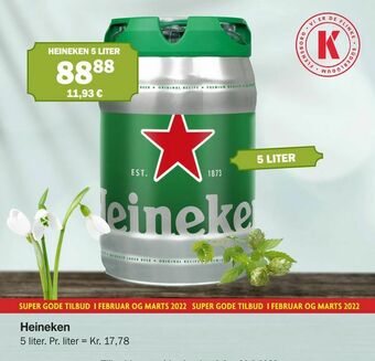 Købmandsgården Heineken 5 liter tilbud