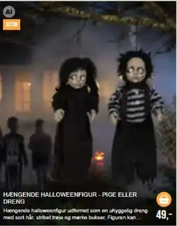 Harald Nyborg Hængende halloweenfigur pige eller dreng tilbud