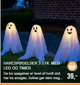 Harald Nyborg Havespøgelser 3 stk med led og timer tilbud