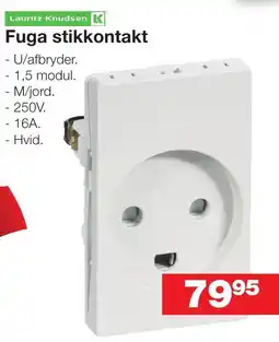 Bauhaus Lauritz Knudsen Fuga stikkontakt tilbud