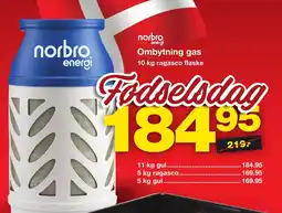 Bauhaus Norbro Energi 10 kg ragasco flaske tilbud