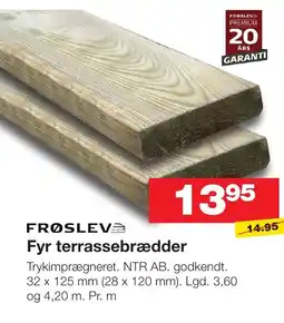 Bauhaus Frøslev fyr terrassebrædder tilbud