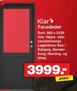 Bauhaus Klar Facadedør tilbud