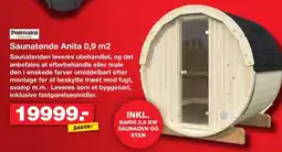 Bauhaus Palmako Saunatønde Anita 0,9 m2 tilbud