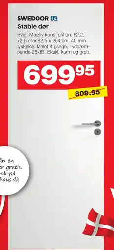 Bauhaus Swedoor stable dør tilbud