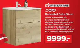 Bauhaus Scanbad Badmøbel Delta 60 cm tilbud