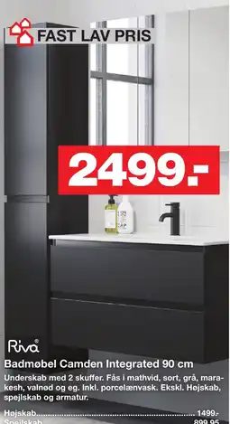 Bauhaus Riva Badmøbel Camden Integrated 90 cm tilbud
