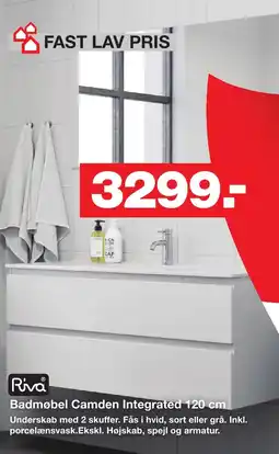 Bauhaus Riva Badmøbel Camden Integrated 120 cm tilbud