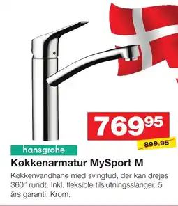 Bauhaus Hansgrohe Køkkenarmatur MySport M tilbud