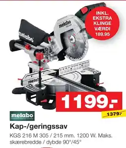 Bauhaus metabo Kap-/geringssav tilbud