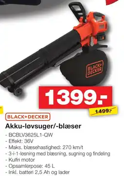 Bauhaus Black+Decker Akku-løvsuger/-blæser tilbud