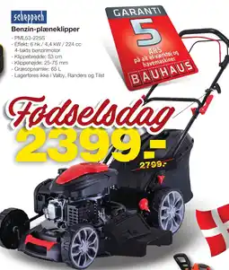 Bauhaus Scheppach Benzin-plæneklipper tilbud