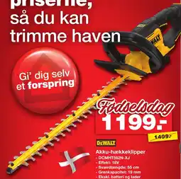 Bauhaus DeWalt Akku-hækkeklipper tilbud